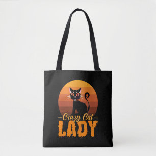 Crazy Cat Lady Halloween Tasche