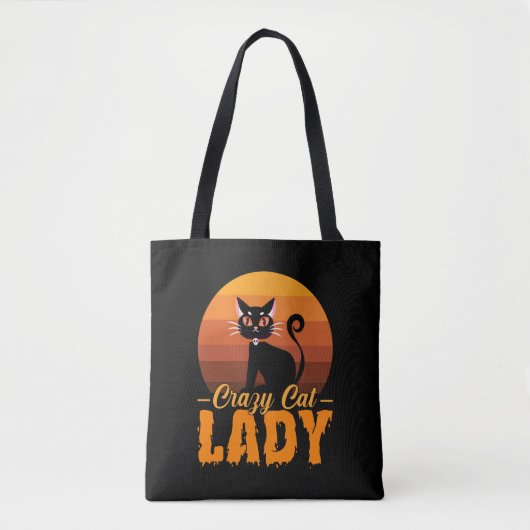 Crazy Cat Lady Halloween Tasche (Vorderseite)