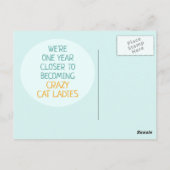 Crazy Cat Lady Happy Birthday Postkarte (Rückseite)
