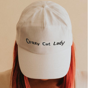 Crazy Cat Lady Hat Bestickte Baseballkappe