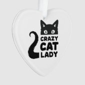 Crazy Cat Lady Heart Holiday Ornament (Vorderseite)