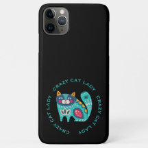 Crazy Cat Lady, helle, stylisierte Katze Illustrat