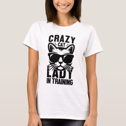 Crazy Cat Lady im Training T-Shirt (Vorderseite)