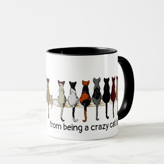 Crazy Cat Lady im Training Tasse (VorderseiteRechts)