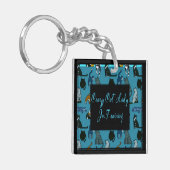 Crazy Cat Lady in Training Square Schlüsselkette Schlüsselanhänger (Vorderseite links)