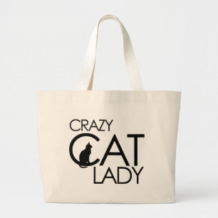 Crazy Cat Lady Jumbo Stoffbeutel