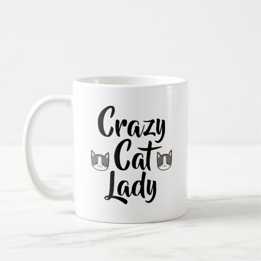 Crazy Cat Lady Kaffeetasse (Links)