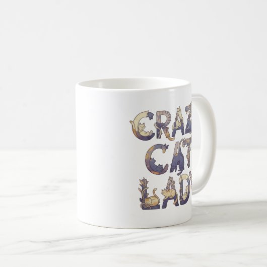 Crazy Cat Lady Kaffeetasse (VorderseiteRechts)