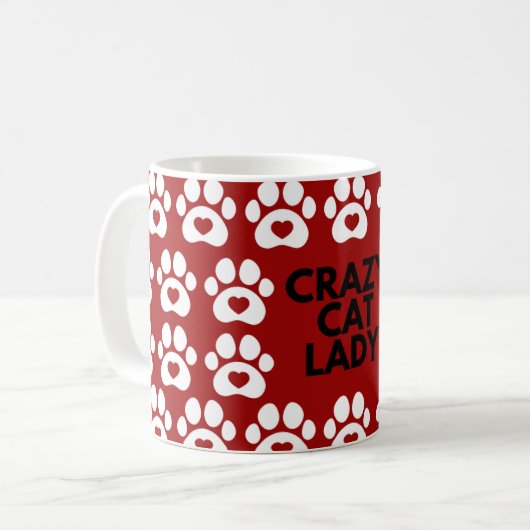 CRAZY CAT LADY KAFFEETASSE (Vorderseite Links)