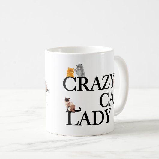 Crazy Cat Lady Kaffeetasse (VorderseiteRechts)