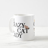Crazy Cat Lady Kaffeetasse (Vorderseite Links)