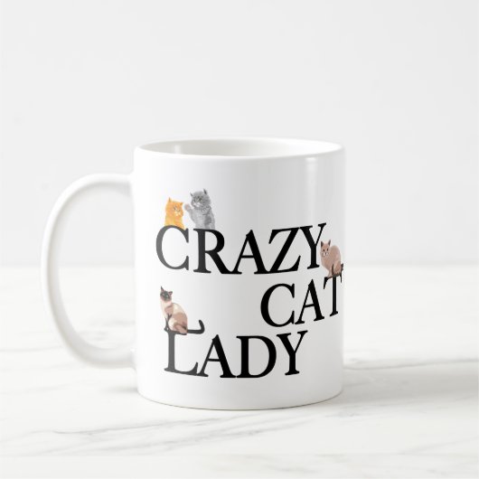 Crazy Cat Lady Kaffeetasse (Links)