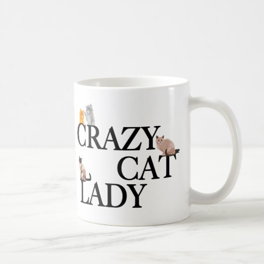 Crazy Cat Lady Kaffeetasse (Rechts)