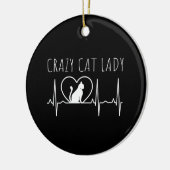 Crazy Cat Lady Keramik Ornament (Links)