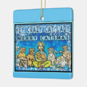 Crazy Cat Lady Keramikornament (Links)