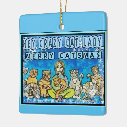 Crazy Cat Lady Keramikornament (Links)