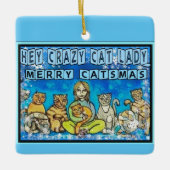 Crazy Cat Lady Keramikornament (Vorderseite)