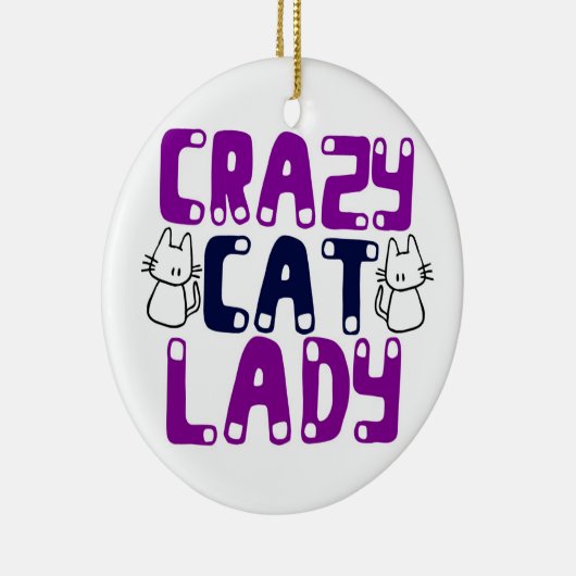 Crazy Cat Lady Keramikornament (Rechts)