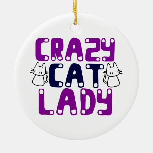 Crazy Cat Lady Keramikornament (Hinten)