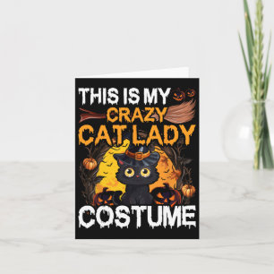 Crazy Cat Lady Kostüm Black Cat Funny Halloween D Karte
