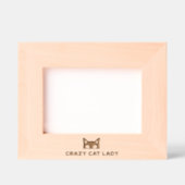 Crazy Cat Lady Laser Etched Foto Frame Geätzte Rahmen (Vorderseite)