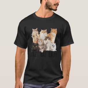 Crazy Cat Lady Lots of Cats Süße Tier Party Desi T-Shirt