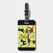 Crazy Cat Lady Luggage Tag Gepäckanhänger (Vorderseite vertikal)