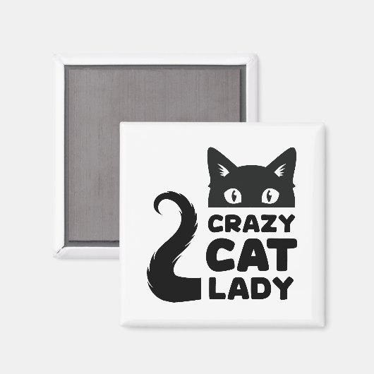 Crazy Cat Lady Magnet (Vorderseite/Rückseite)