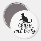 Crazy Cat Lady Magnet (Vorderseite/Rückseite)