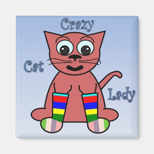 Crazy Cat Lady Magnet (Vorne)