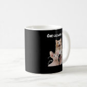 Crazy Cat Lady Man TeesOne Cat Kurz Crazy Funn Kaffeetasse (VorderseiteRechts)