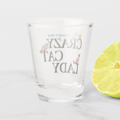 Crazy Cat Lady Niedlich Custom Schnapsglas (Rückseite)