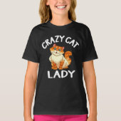 Crazy Cat Lady Niedlich Kitten Funny Kitty Mama Ge T-Shirt (Vorderseite)