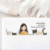 Crazy Cat Lady Niedlich Kittens Rücksendeadresse (Insitu)