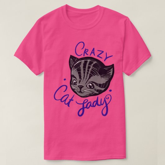 Crazy Cat Lady Niedlich Tiger Strip Tabby Cat Art  T-Shirt (Design vorne)