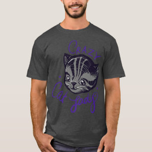 Crazy Cat Lady Niedlich Tiger Strip Tabby  T-Shirt