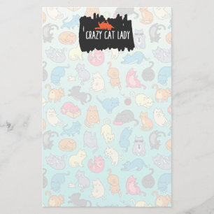 Crazy Cat Lady Niedlich und spielerisch Cat Patter Briefpapier