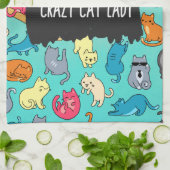 Crazy Cat Lady Niedlich und spielerisch Cat Patter Handtuch (Gefaltet)