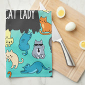 Crazy Cat Lady Niedlich und spielerisch Cat Patter Handtuch (Viertel Falte)