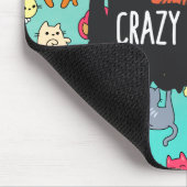 Crazy Cat Lady Niedlich und spielerisch Cat Patter Mousepad (Ecke)