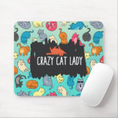 Crazy Cat Lady Niedlich und spielerisch Cat Patter Mousepad (Mit Mouse)