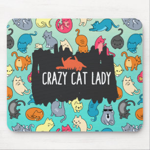Crazy Cat Lady Niedlich und spielerisch Cat Patter Mousepad