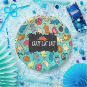 Crazy Cat Lady Niedlich und spielerisch Cat Patter Pappteller (Party)