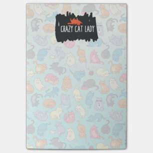 Crazy Cat Lady Niedlich und spielerisch Cat Patter Post-it Klebezettel