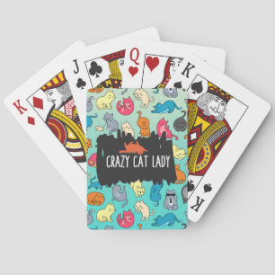 Crazy Cat Lady Niedlich und spielerisch Cat Patter Spielkarten