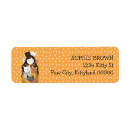 Crazy Cat Lady on Paw Muster Niedliche Rücksendead