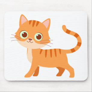 Crazy Cat Lady Orange Tabby Cartoons Kitten Cat Mousepad