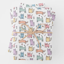Crazy Cat Lady Pastell Multicolor niedlich Cartoon