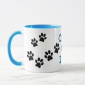 Crazy Cat Lady Pawprints Design Coffee Tasse (Links)