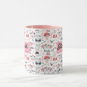 Crazy Cat Lady Personalisierter Name Katze Tasse G (Zentrum)